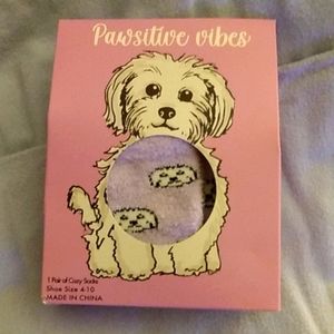 NIB pawsitive vibes cozy dog socks